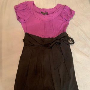 NWT BCBG MAX AZRIA PURPLE AND BLACK DRESS SZ M
